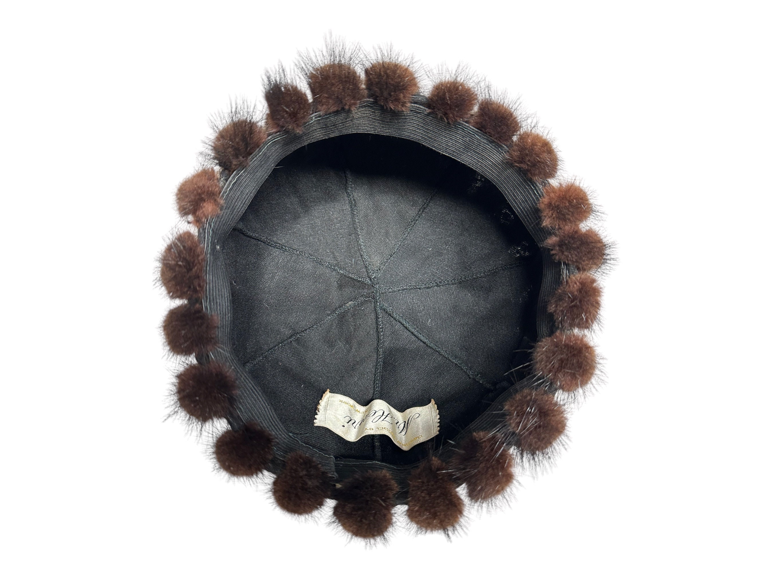 Dark Mahogany Mink Hat, Size 22-1/2” M, Adjustable  display picture 3