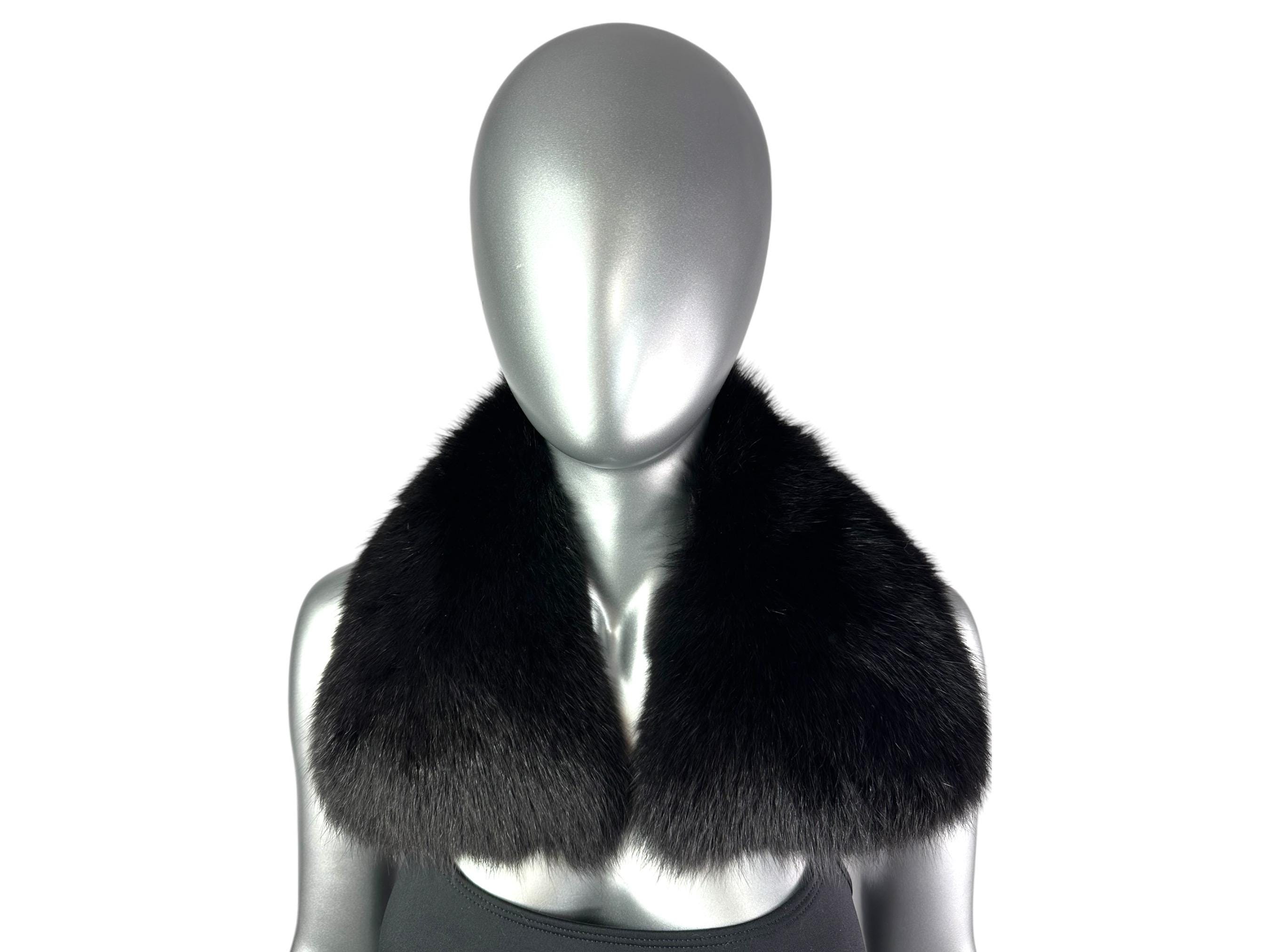 BLACK FOX Collar Size 24 Certified Vintage Fur Etsy Canada