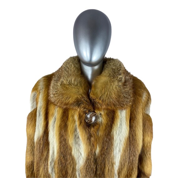RED FOX Coat, Size XXL, Certified Vintage Fur w/S… - image 7