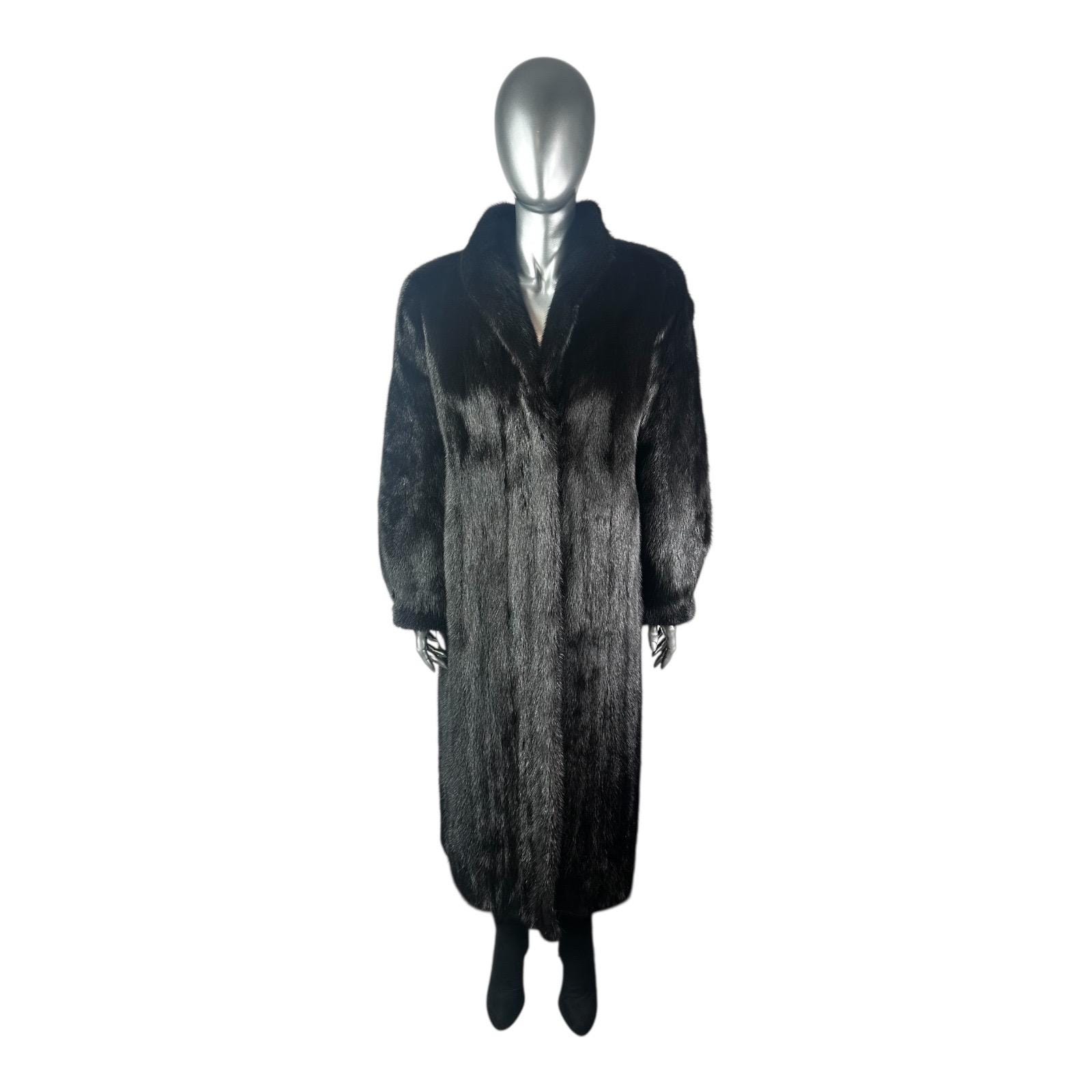 ブラックランチミンクコート、サガミンク、Sサイズ、認定ヴィンテージ