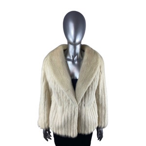 Blush Mink Corded Jacket, Size XS, Certified Vintage Fur w/Storage Bag and Appraisal