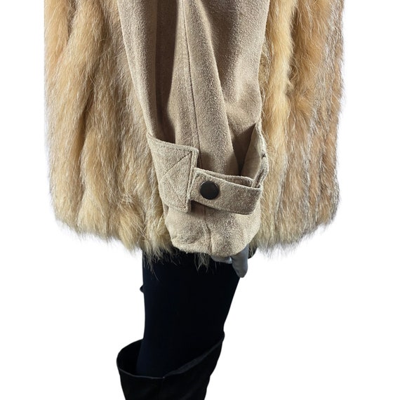 Crystal Fox Vest w/Suede Sleeves, Size XL, Certif… - image 8