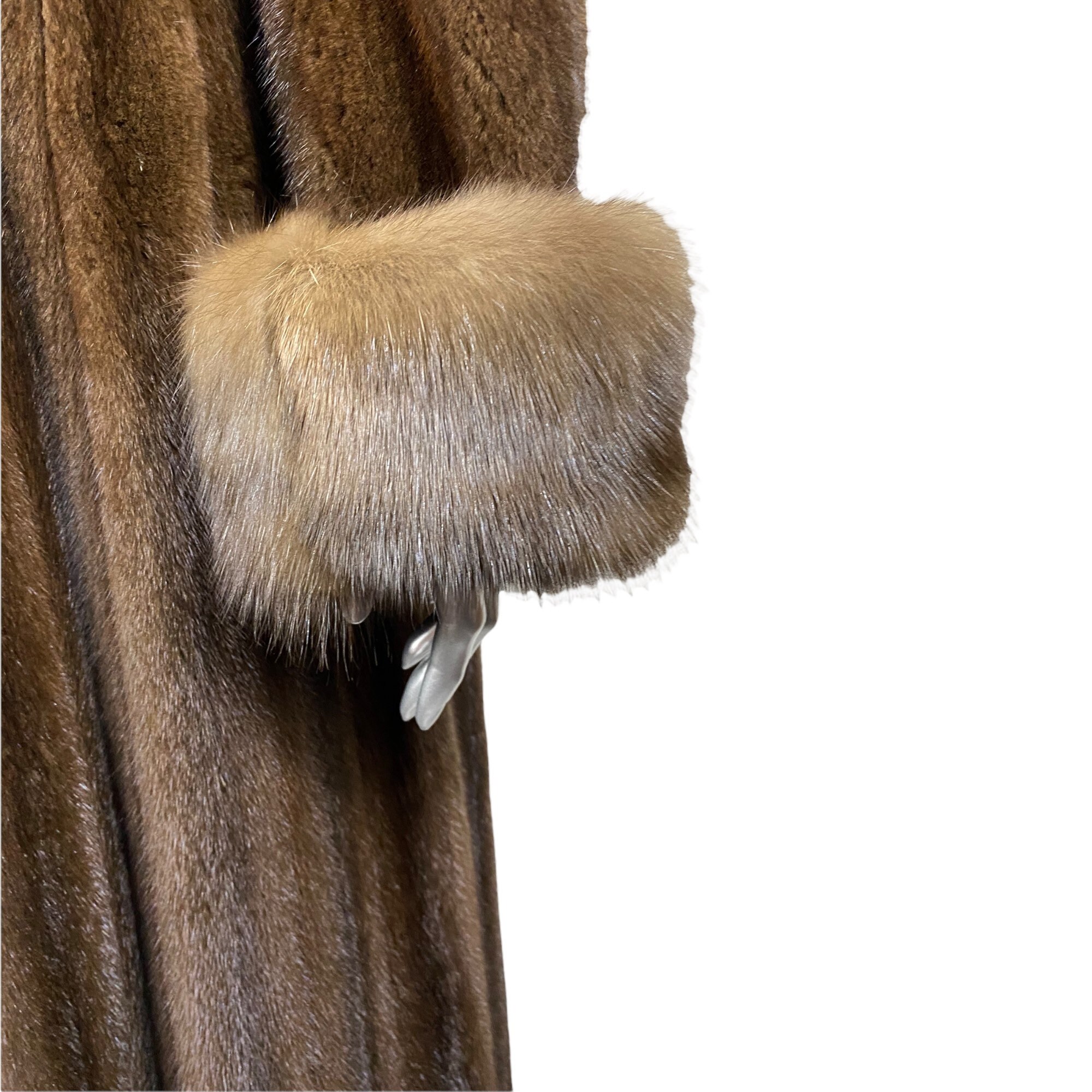 russiun sable mahogany mink muffler ❣️ Mahogany MINK Coat, Female USA Pelts, W/russian SABLE Collar