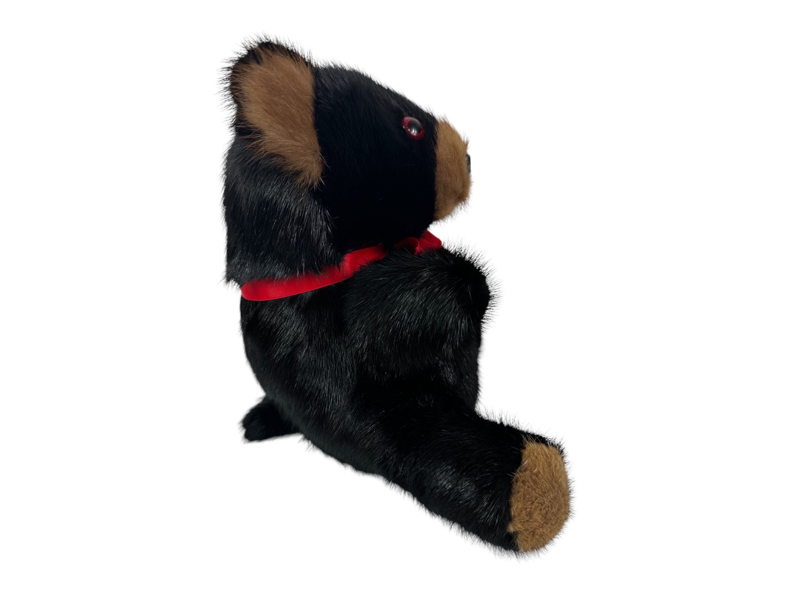 Ours En Peluche 10 Pouces – Fourrure De Vison Véritable – Anthon's Furs – Noir Et Marron – Édition Limitée