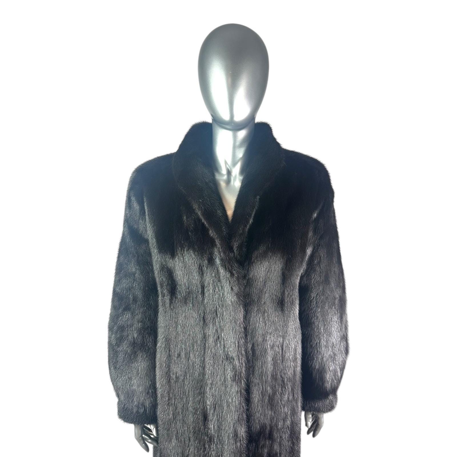 ブラックランチミンクコート、サガミンク、Sサイズ、認定ヴィンテージ