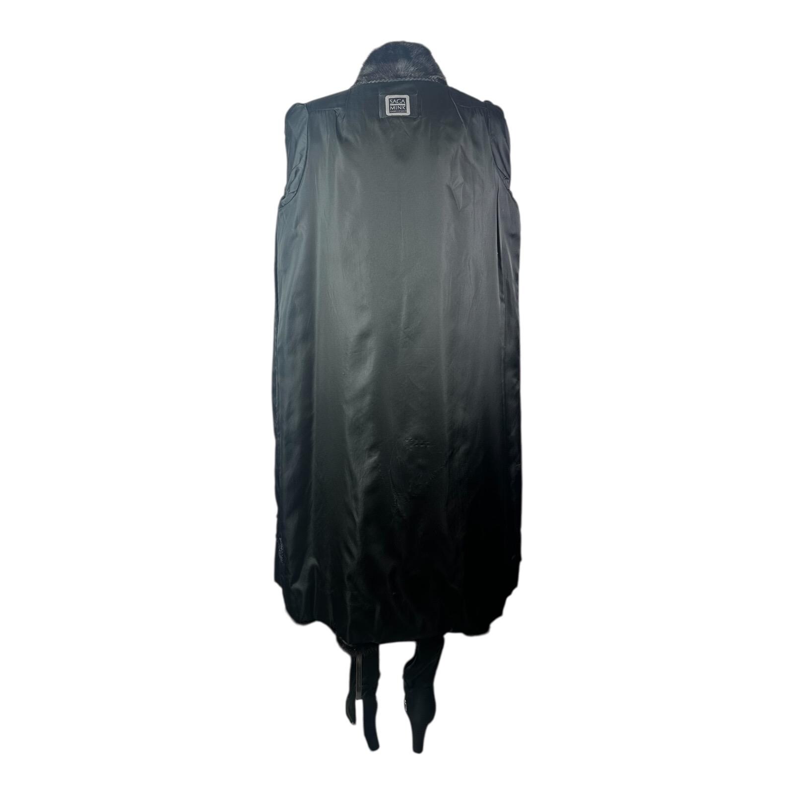 ブラックランチミンクコート、サガミンク、Sサイズ、認定ヴィンテージ