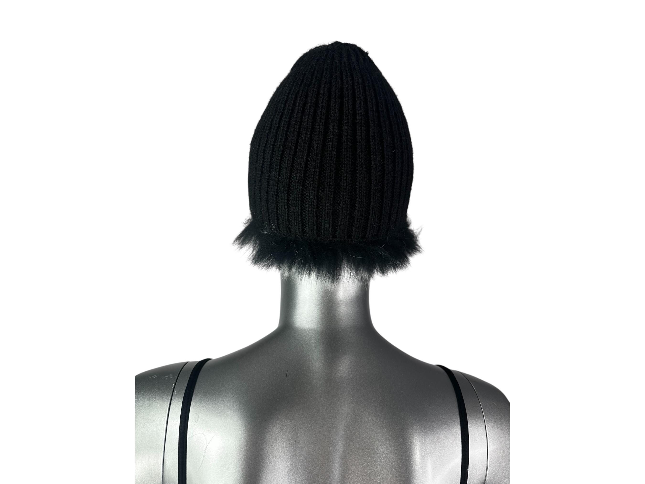 Gray Frost FOX Hat, One Size 21”-24” w/Stretch, Certified Vintage Fur Raylene Silver Fox Fur Roller Hat with Mink Top: FurHatWorld.com main image 4