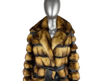 Fitch top fur coat