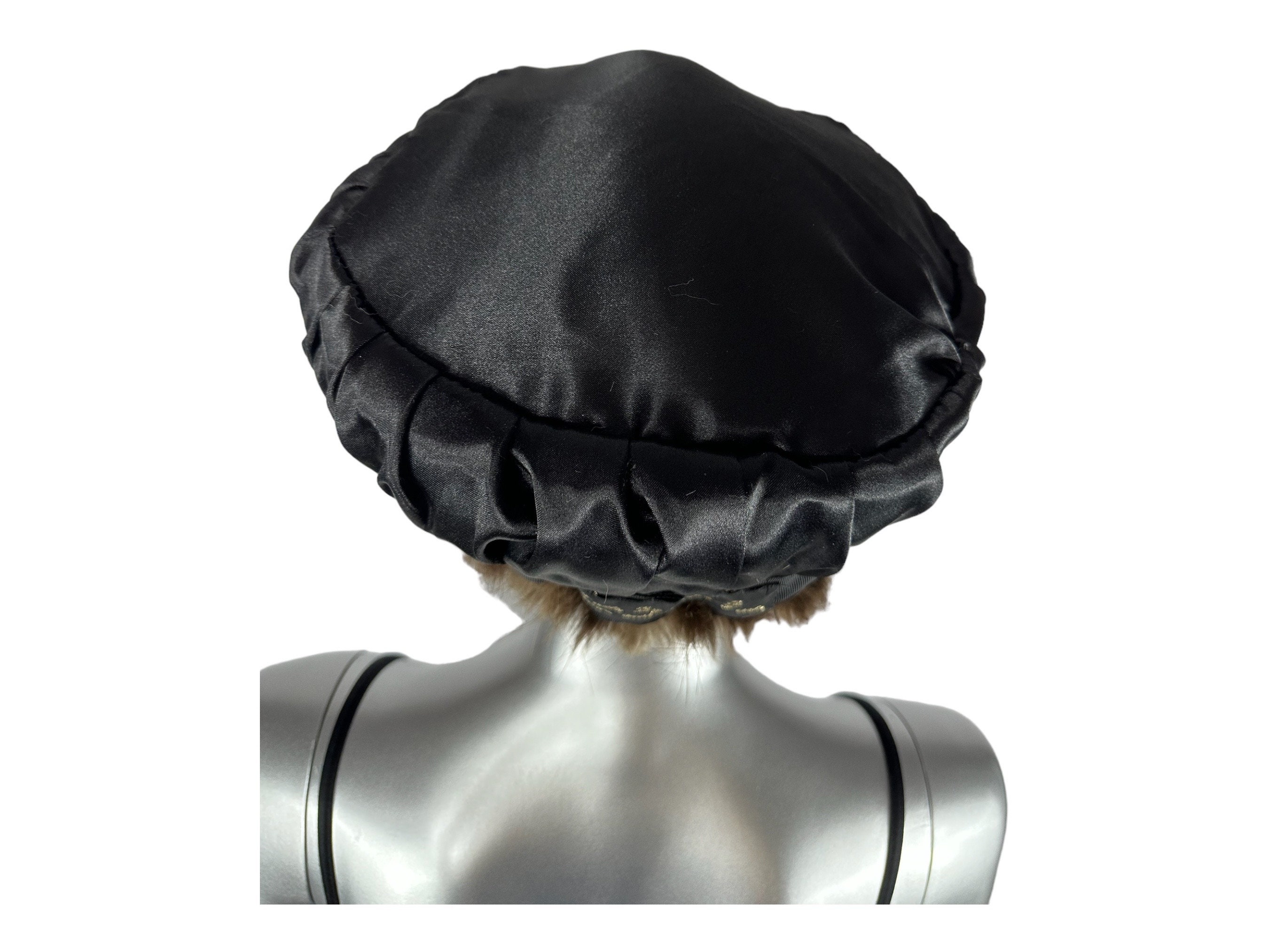 Brown Beaver Beret w/Blue Fox Trim, 24”-XL, Certified Vintage Fur Fur Beret Hats for Women for sale | eBay main image 4