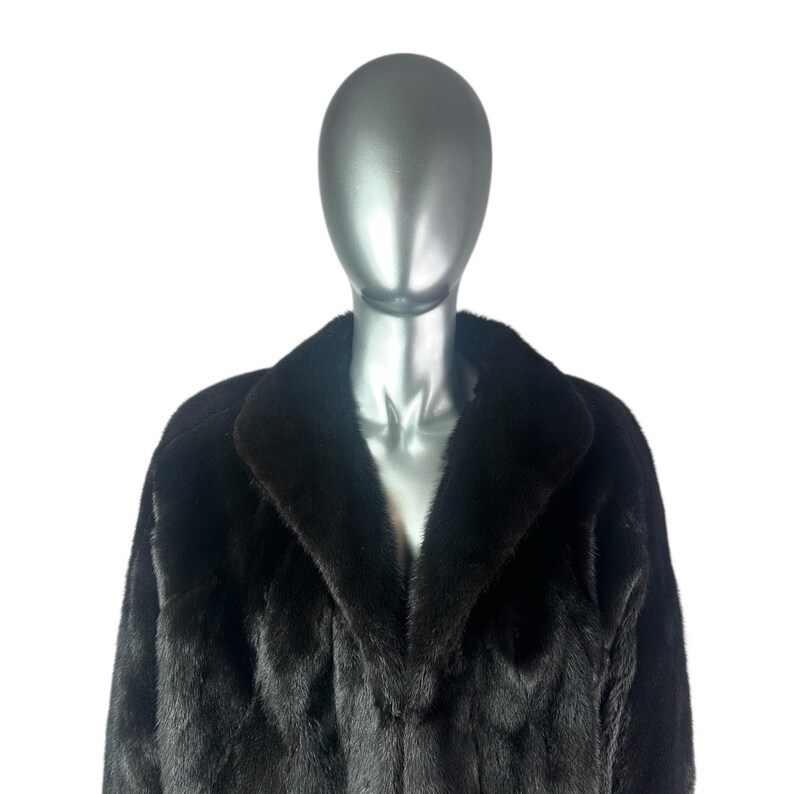 RANCH Nerzjacke, BLACKGLAMA, Größe L / XXL, zertifizierter Vintage-Fell mit Aufbewahrungstasche und Wertgutachten Bild 8
