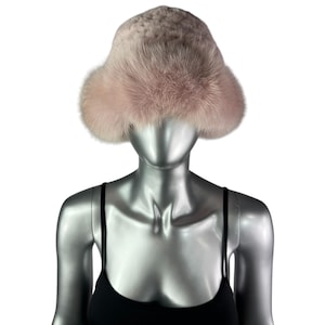 Snow Top Knitted REX RABBIT Hat, One Size 21”-24” W/stretch  display picture 2