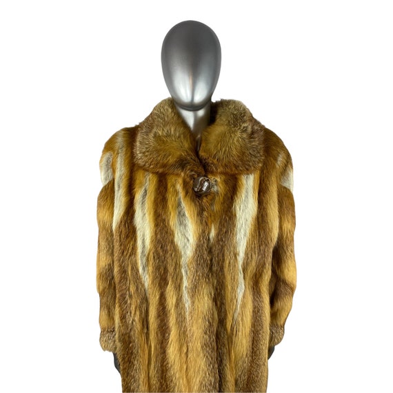 RED FOX Coat, Size XXL, Certified Vintage Fur w/S… - image 1