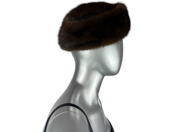 Mahogany MINK Turban Hat, Size M/L- 23”, Certifie… - image 4