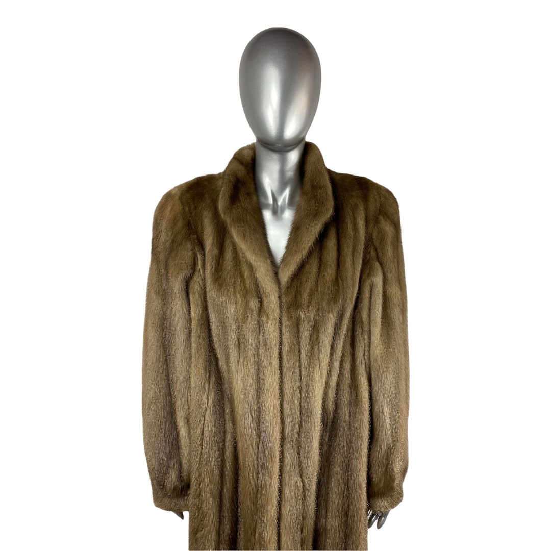 PASTEL MINK COAT, Female Pelts, Size L, Certified Vintage Fur W/storage Bag and Appraisal Etsy