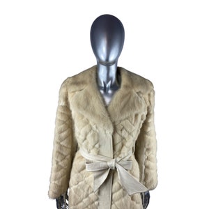 TOURMALINE Mink and Leather Jacket, Size S/M, Certified Vintage Fur, w/Storage Bag