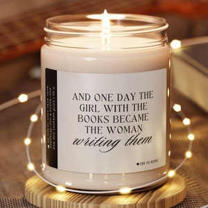 Writer's Candle: Soy Wax, Literary Gift for Authors
