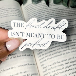 First Draft Writer Sticker: Inspirational Author Gift