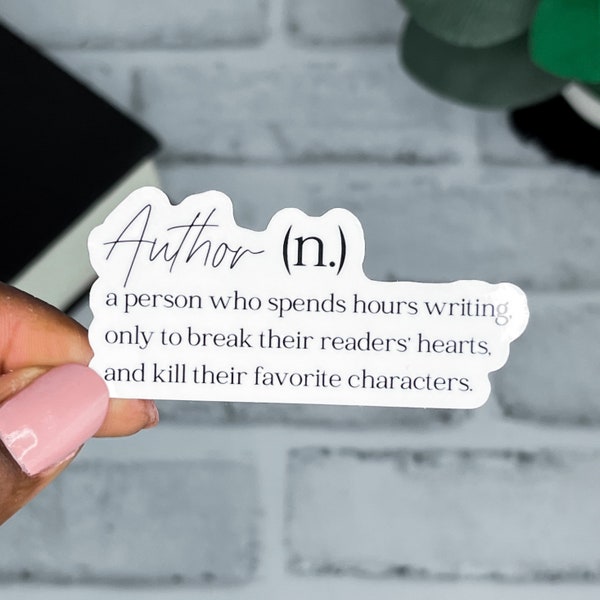 Nanowrimo Sticker |Author Sticker - Author Definition | Writer Stickers | Kindle Sticker | Future Best Selling Author