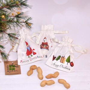 Weihnachtssäckchen mit verschiedenen Motiven, 2verschiedene Größen