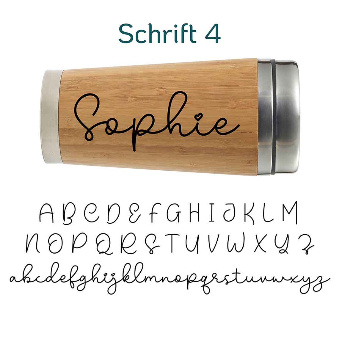ToGo Becher Bambus mit Wunschname graviert 5 verschiedene Etsy