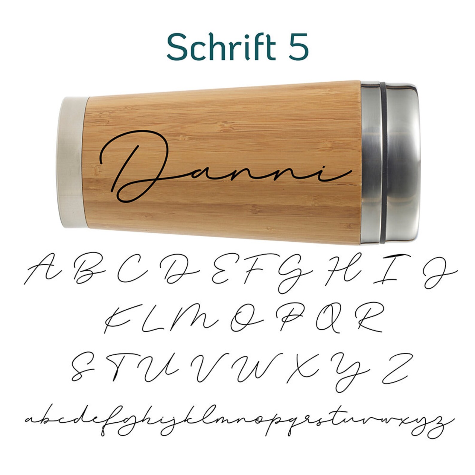 ToGo Becher Bambus mit Wunschname graviert 5 verschiedene Etsy