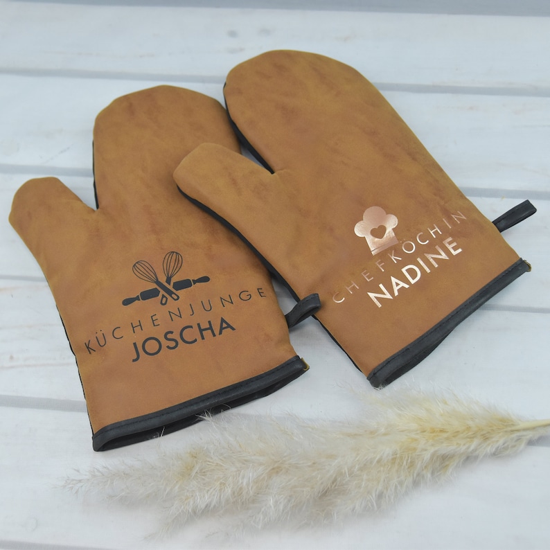 Ofenhandschuh Küchenhandschuh mit Personalisierung Backofenhandschuh mit individuellem Motiv Geschenktipp für Hobbyköcheinnen Bild 8