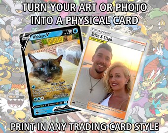 Custom Print Pokemon Cards - Turn your Art into a Pokemon Card! - Full Art, Holo and Non-Holo - Fast Track Available