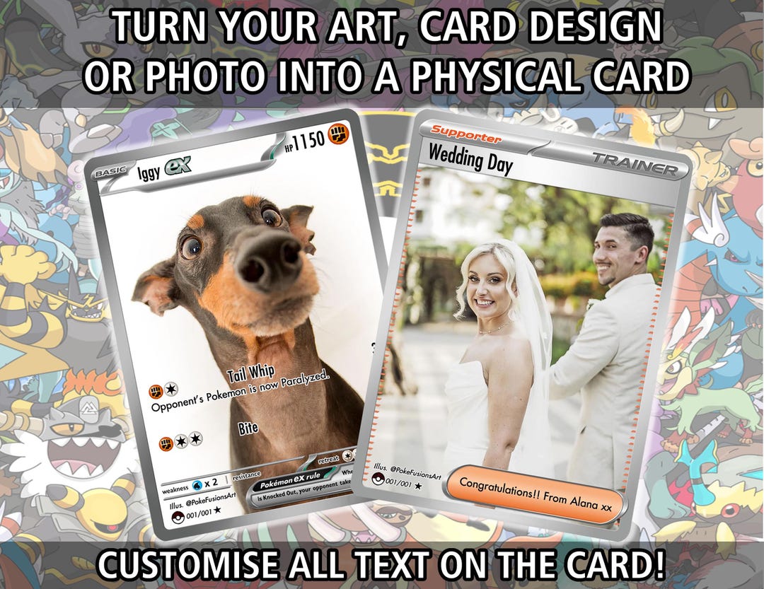 Print Your Own Pokemon Cards - Turn Your Art or Image Into a Pokemon ...