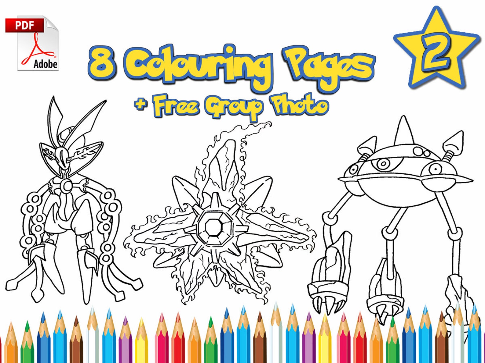 Custom Pokemon Fusion Coloring Pages Book 5 Themes to Choose  Etsy