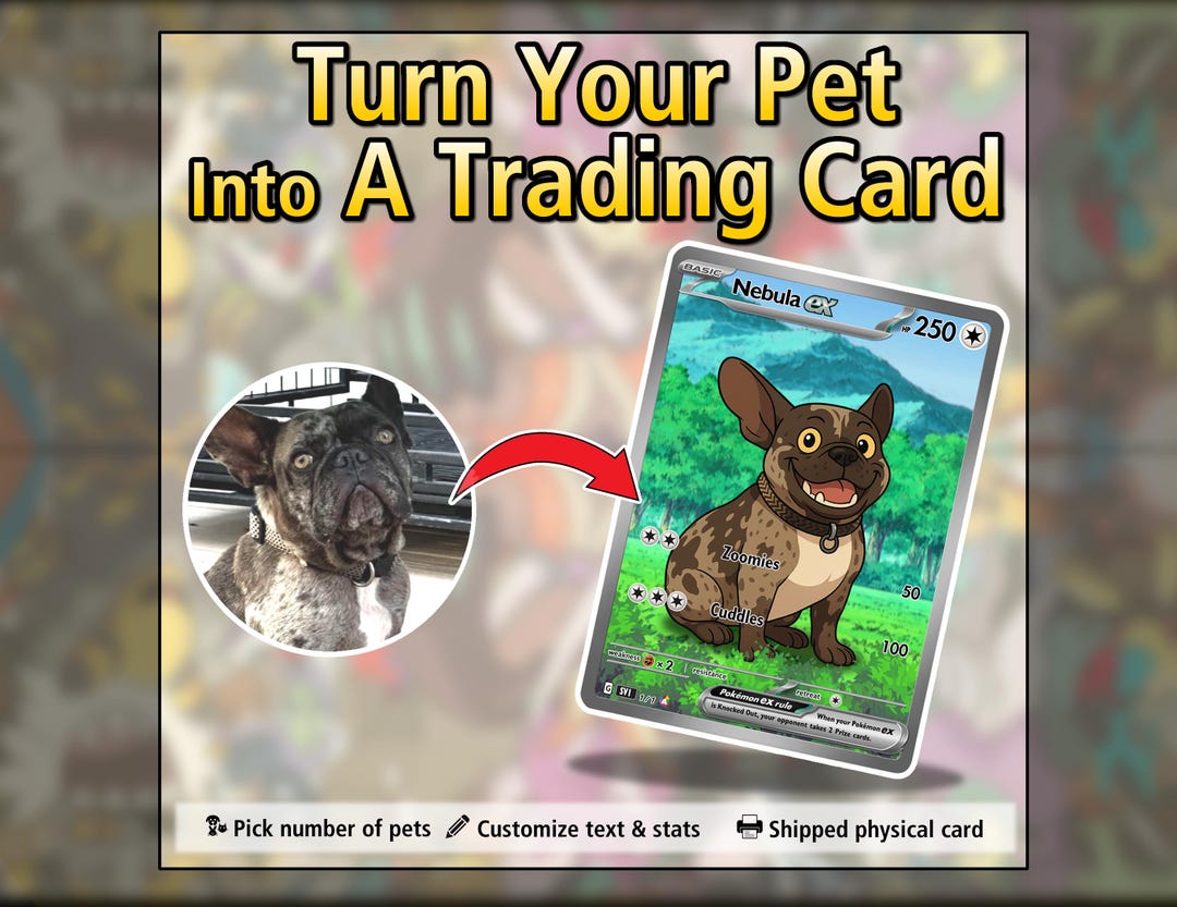 dog pokemon card maker Pokemon Hand Drawn Pet Portraits main image 1