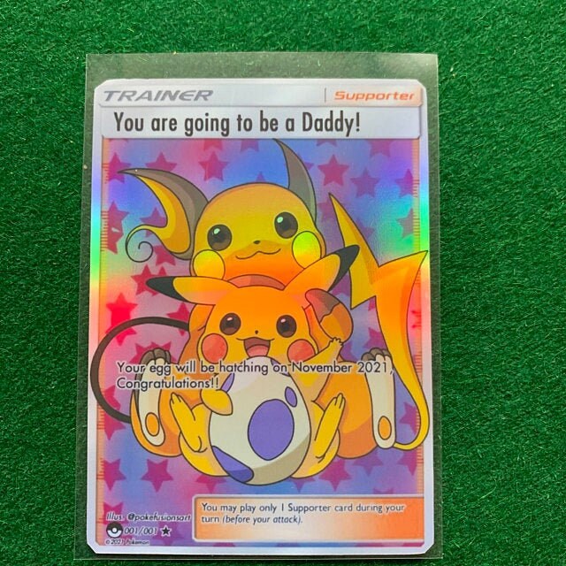 Custom Made Pregnancy Reveal Pokemon Card Choose your own Etsy