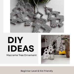 Macrame Tree Ornament PATTERN - Step by Step E-Book, Anleitung PDF + Knot Guide + YouTube Video Tutorial - digital download