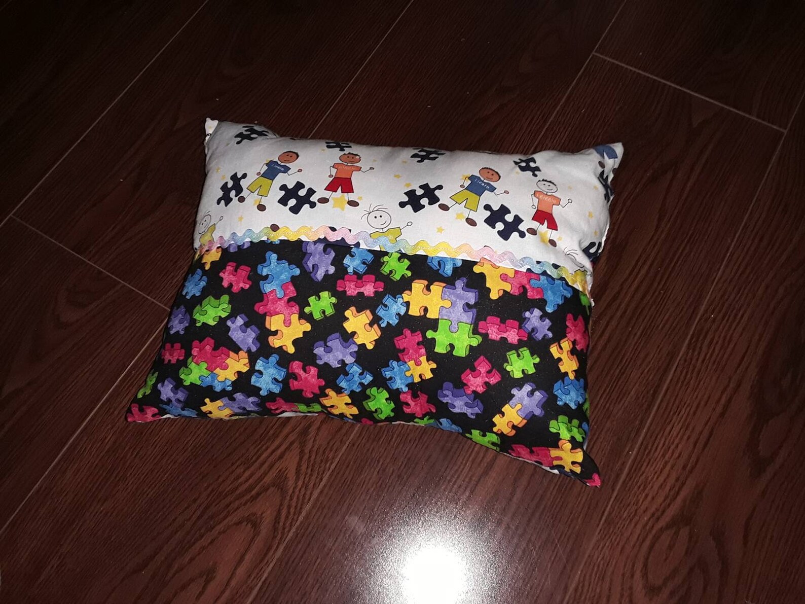 Puzzle pillow..autism support Etsy