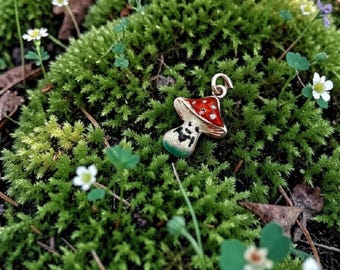 Smiling Mushroom Charm