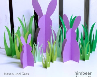 Hase Gras Ostern SVG DXF