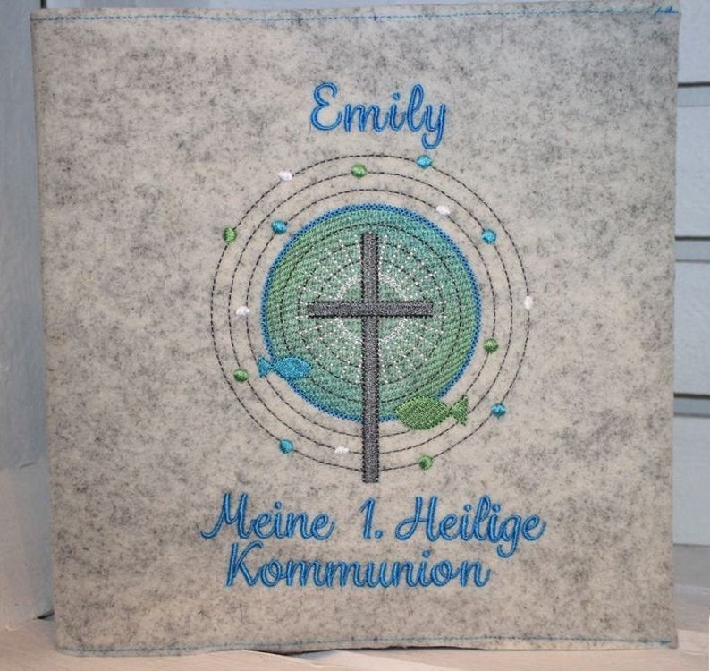 Stickdatei Maschine Embroidery Kommunion Taufe Konfirmation Communion confirmation baptism baptême Stickmuster Bild 5