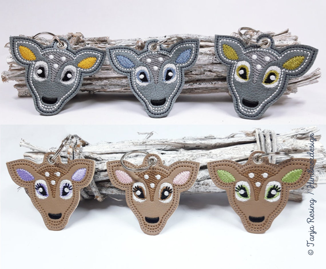 Deer keychain ith embroidery file embroidery deer in the hoop  etsy Deer keychain ith embroidery file embroidery deer in the hoop  etsy