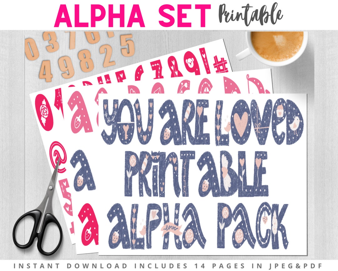 Printable Font Alphabet | Alpha Set | Printable Letters | Printable ...