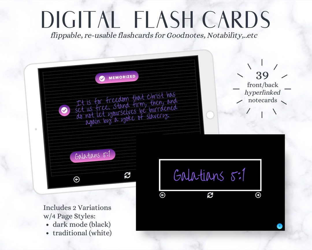 Digital Flashcards Flash Cards Student Index Cards Homeschool Tools ...