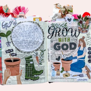 Grow With God, Bible Journaling Printable, Spring, Journal Stickers ...