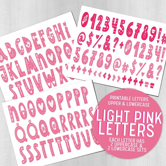 Printable Font Alphabet Alpha Set Printable Letters Printable Font Scrapbook  Letter Stickers 