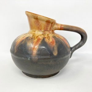 Handmade Vintage Art Pottery Pitcher Signed by Artist, Studio Pottery