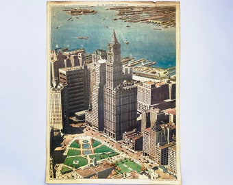 1950年代の写真プリント、ニューヨーク市クライスラービルと