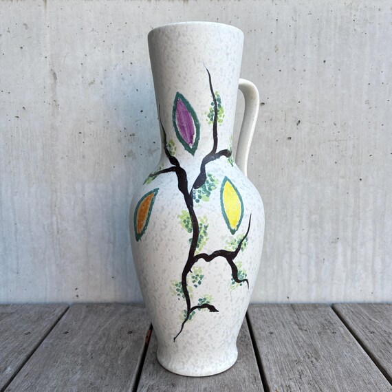 ファットラバ花瓶：ミッドセンチュリーモダンのジャスバ・ケラミック製