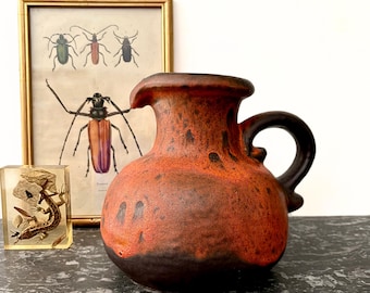 Vintage German Fat Lava Vase by Carsten's Tönnieshof Model 8818-19: Mid-Century Art Pottery