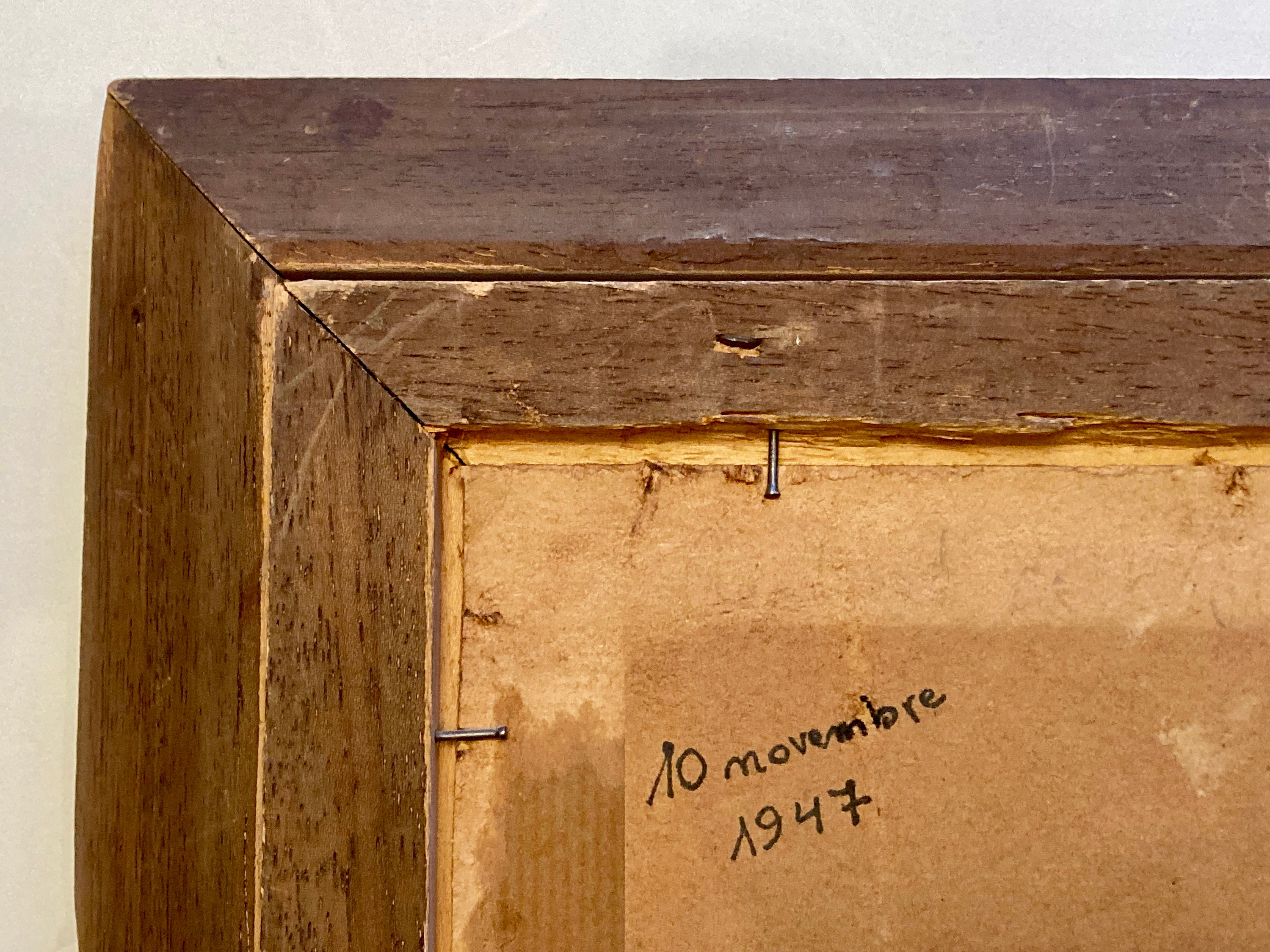 油絵。「フランス、アルザス」高級額入り。 油絵。「フランス、アルザス」高級額入り。 フランス製 額絵