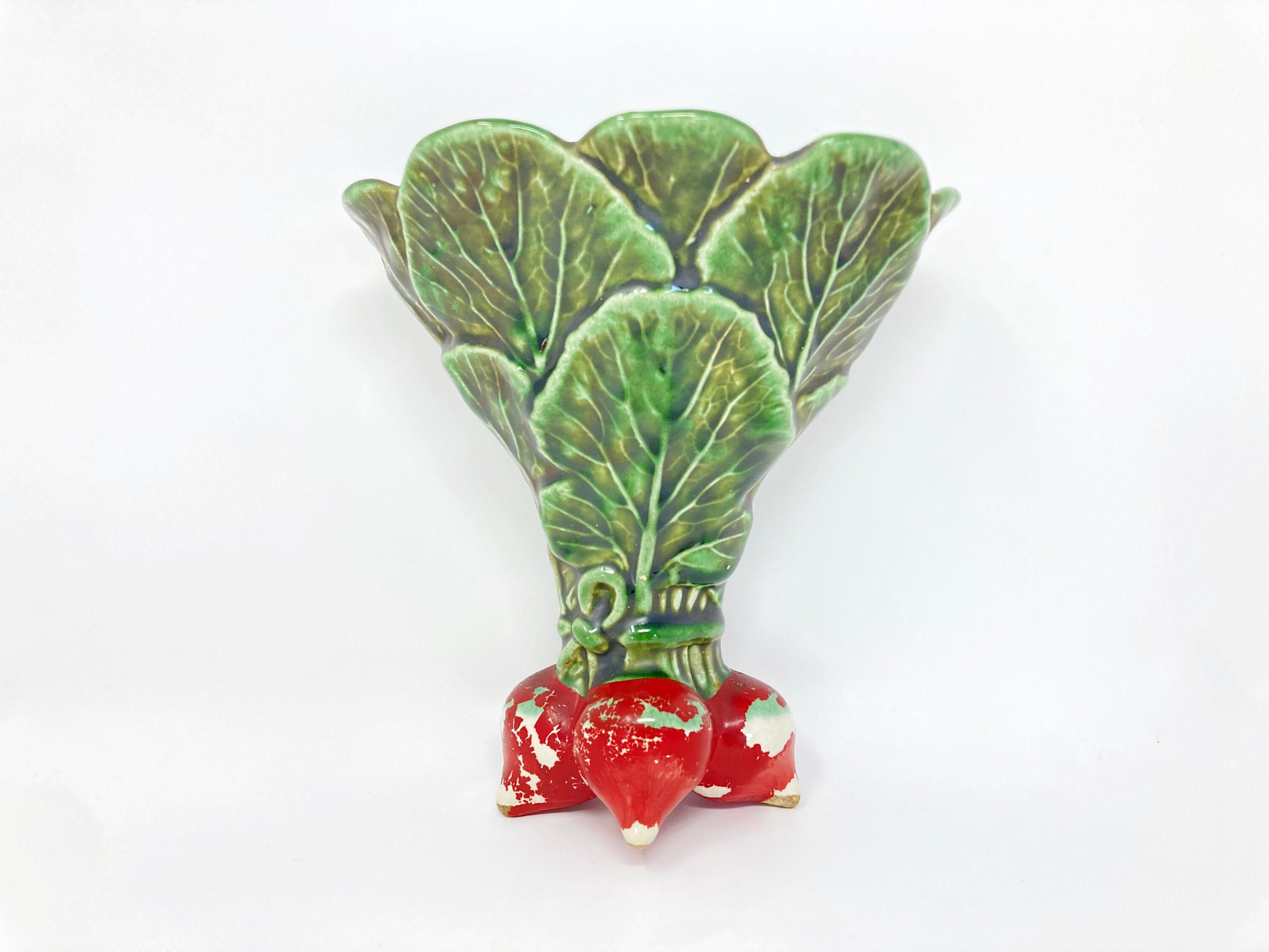 Céramique Vintage Portugues Red Horseradish Wall Container