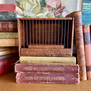 Small Vintage French Birdcage in Wood and Metal, Decorative Birdcage