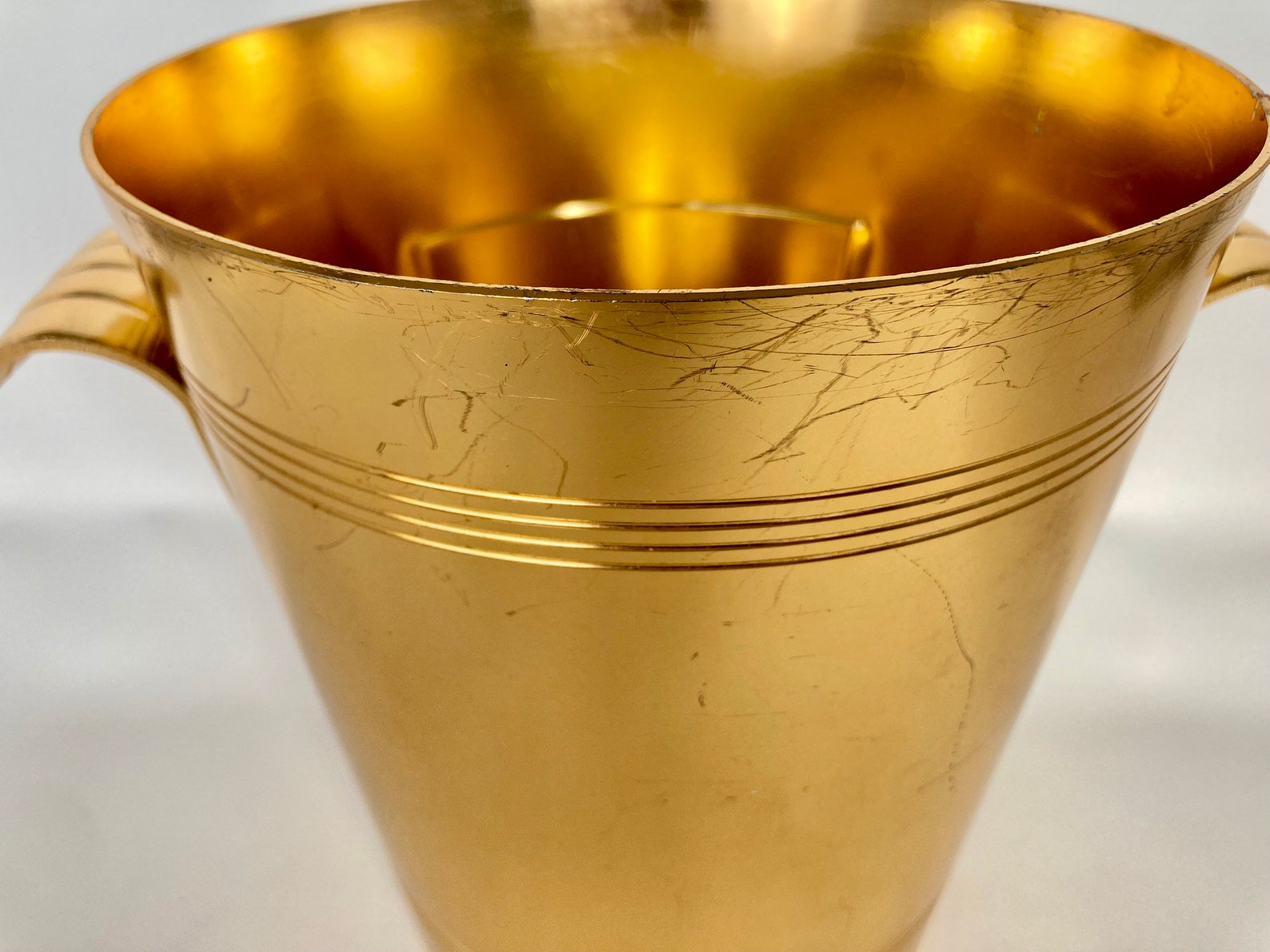 Vintage French Champagne Bucket by Louise Roederer Gold Etsy