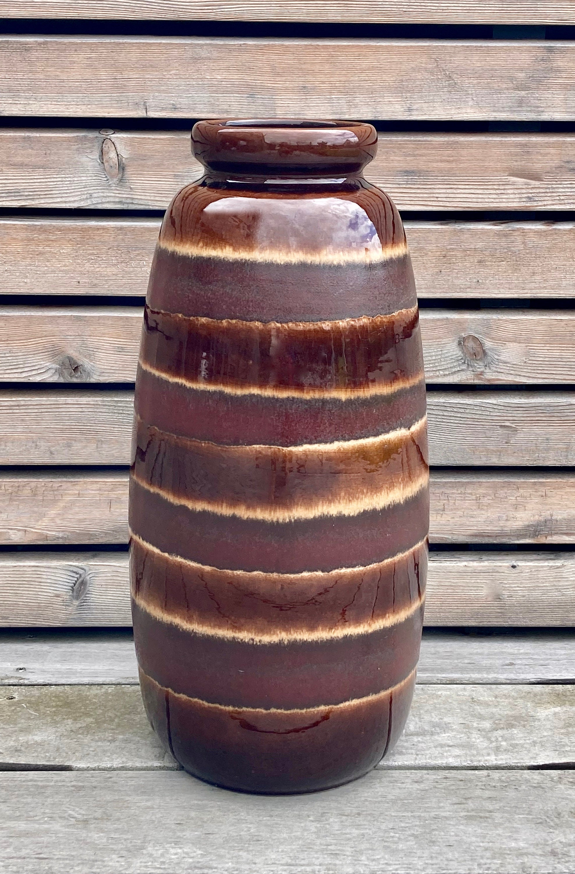 【特大】 Fat Lava Scheurich 495-48 Scheurich 486-48 Huge West German Fat Lava 1970's Floor Vase